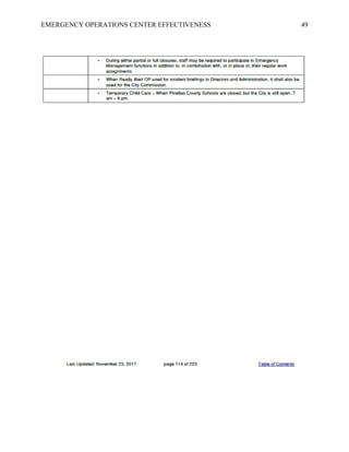 EMERGENCY OPERATIONS CENTER EFFECTIVENESS 49
 