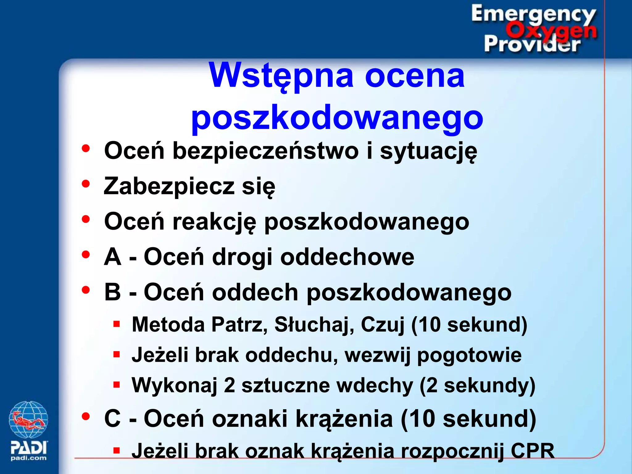 Emergency oxygen provider