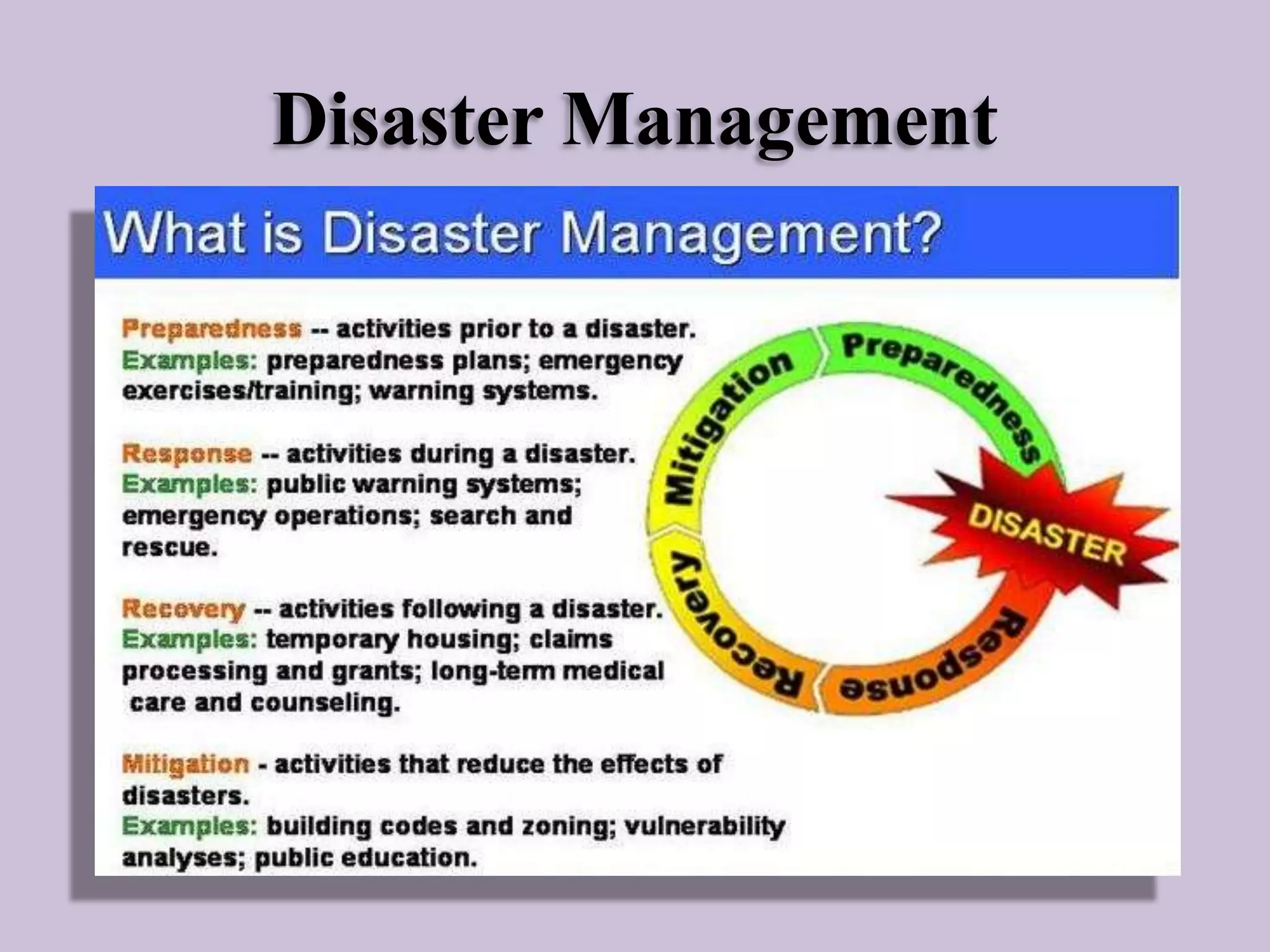 Disaster Management

 