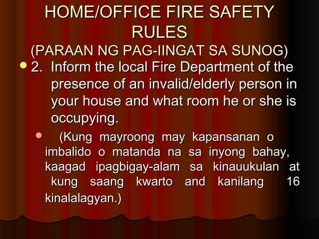 Emergency procedure during fire revised | PPT