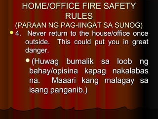 Emergency procedure during fire revised | PPT