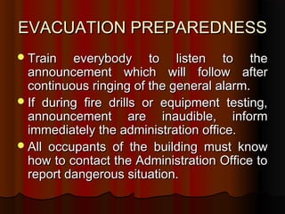 Emergency procedure during fire revised | PPT