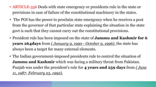 EMERGENCY PROVISION (PART -18) [Brief Notes] | PDF