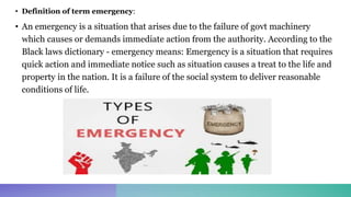 EMERGENCY PROVISION (PART -18) [Brief Notes] | PDF
