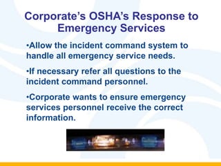 Osha Response Example Emergency response osha 2012 | PPSX
