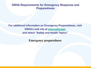 Osha Response Example Emergency response osha 2012 | PPSX
