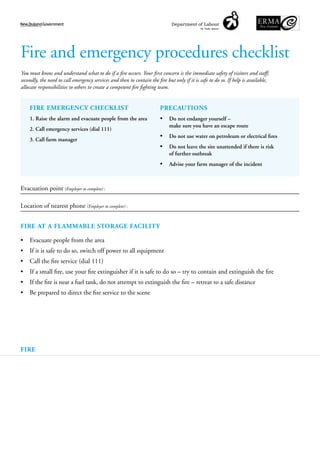 Emergency response plan | PDF