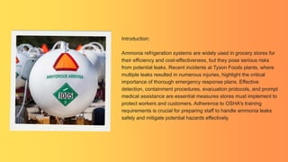 Emergency Response Plan for Ammonia Leaks in Grocery Stores | PPTX
