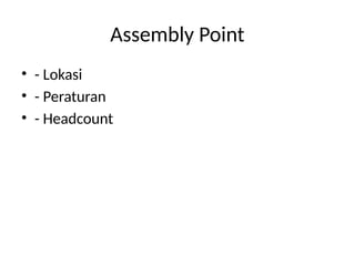 Emergency Response Keselamatan dan Kesehatan Kerja Pertambangan | PPTX