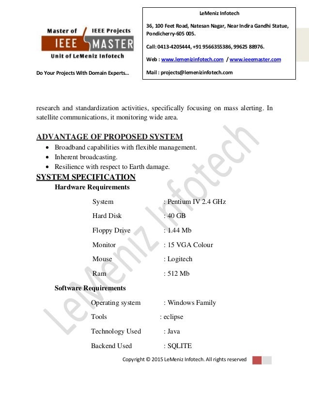 Research articles in satellite communication