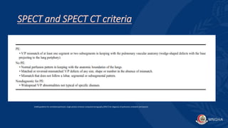 SPECT and SPECT CT criteria
EANM guideline for ventilation/perfusion single-photon emission computed tomography (SPECT) for diagnosis of pulmonary embolism and beyond
 