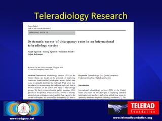 Teleradiology Research
 