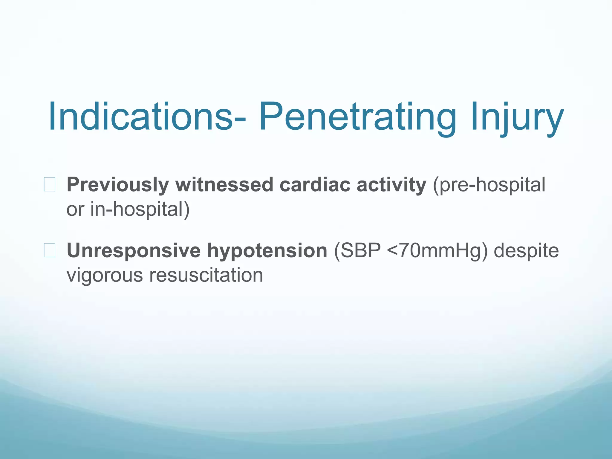 Emergency Thoracotomy | PPTX