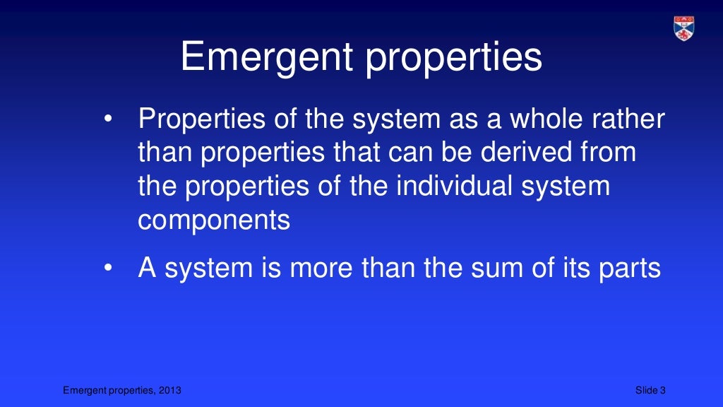 Emergent properties