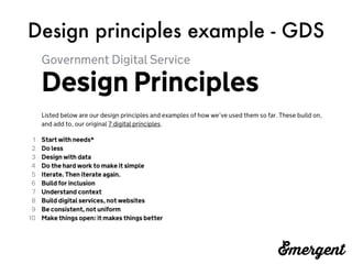 Design principles example - GDS
 