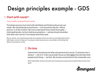 Design principles example - GDS
 