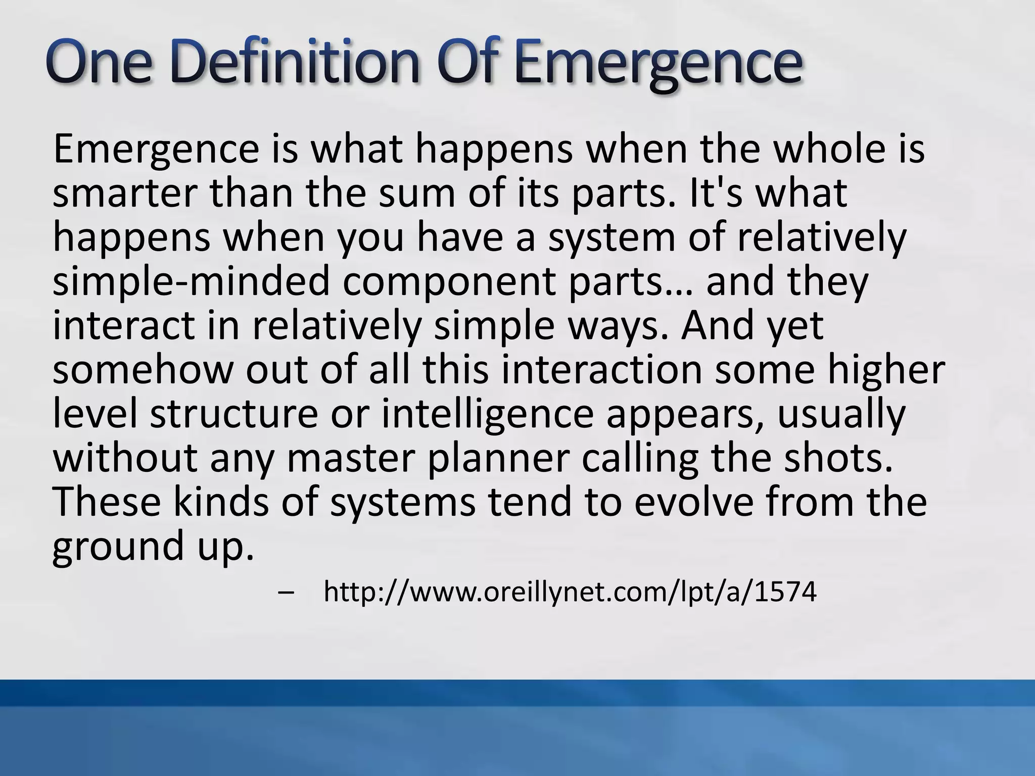 Why Do We Do Architecture?“Architects” are not required, but these outcomes must be satisfied!To capture the stakeholder perspectives that affect designTo embrace change and to reduce the cost of solving problemsTo create a shared vision across the team and stakeholdersTo smooth the decision-making processLean Architecture, Jim Coplien and Gertrud Bjørnvig