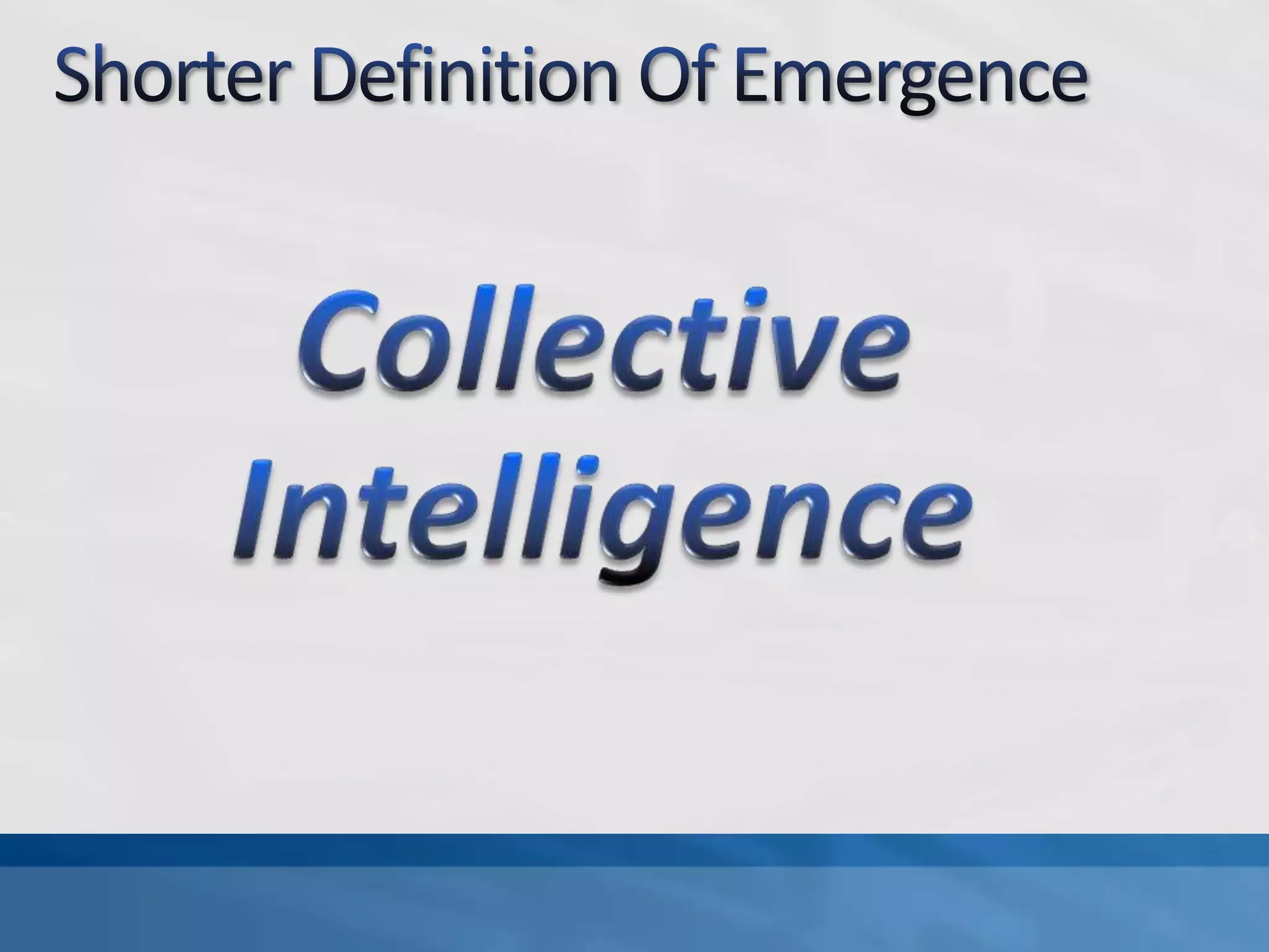 Survey Question #6True or False?Emergence is a principle thatencourages us to defer decisions to the“Last Responsible Moment” and avoid“Big Up Front Planning” or “Big Up Front Design”