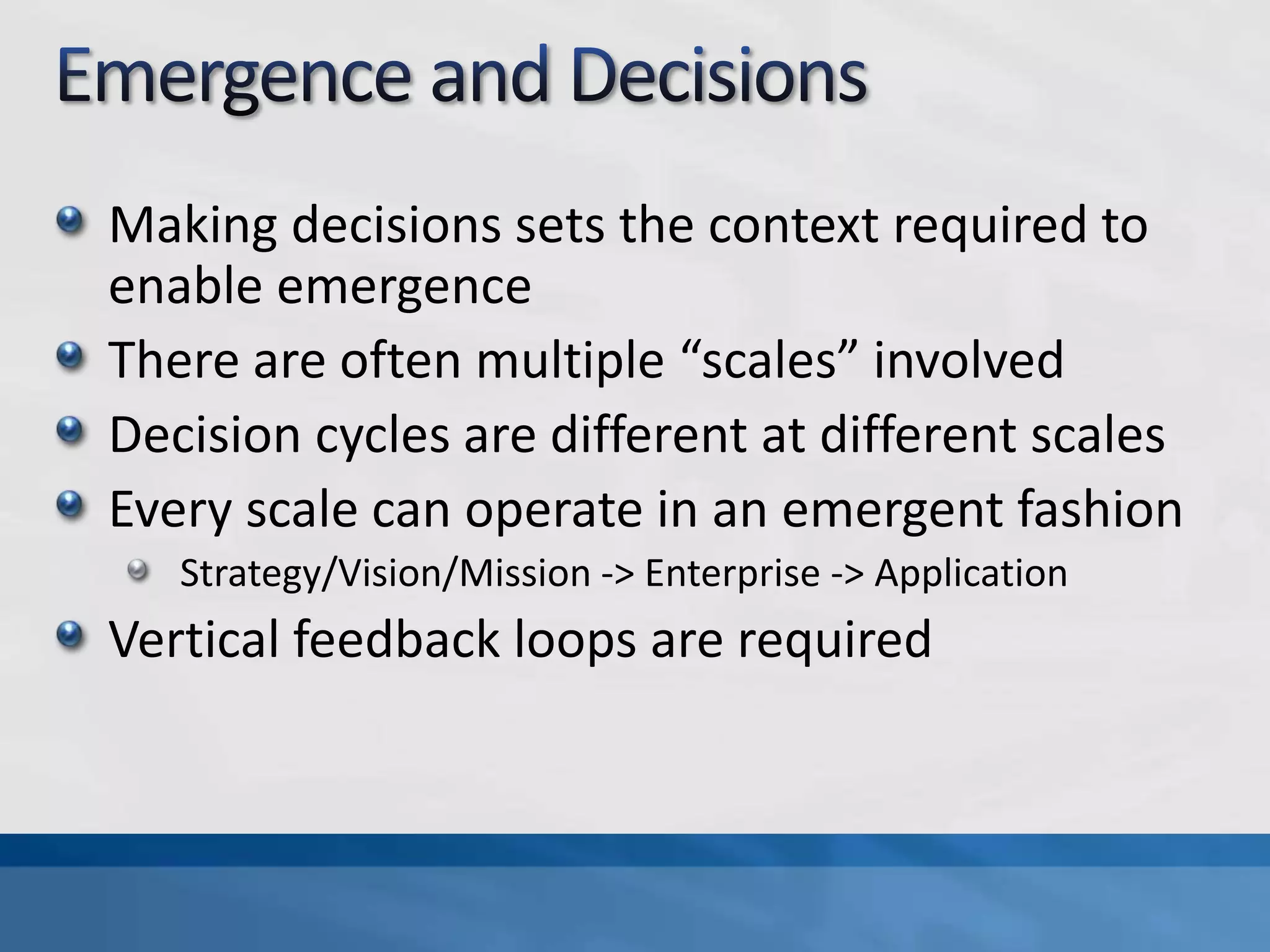 Recipe For Value DeliveryCreate The OpportunityDesign The “System”Nurture EmergenceApply A New Management ModelExecution LoopDo Just Enough PlanningCreate The ContextEstablish The Guard RailsLubricate ExecutionGet On With ItSense and RespondRepeat