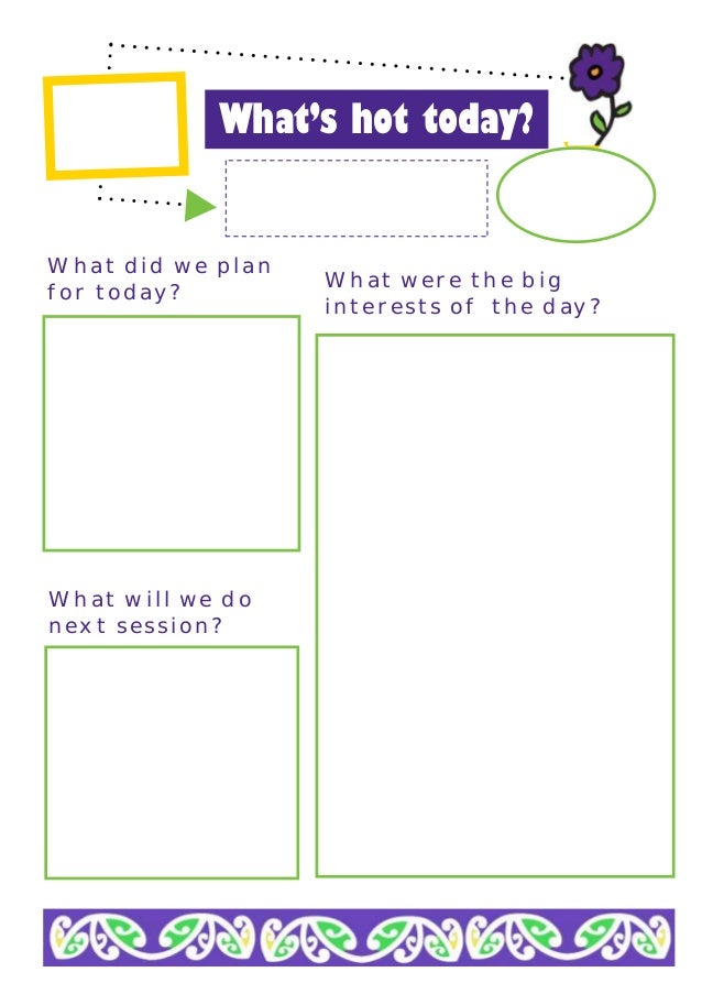 Emergent curriculum planning sheet