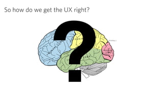 So how do we get the UX right? 
? 
 