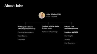 Brilliant Experience Psychology + User Experience + Innovation
 