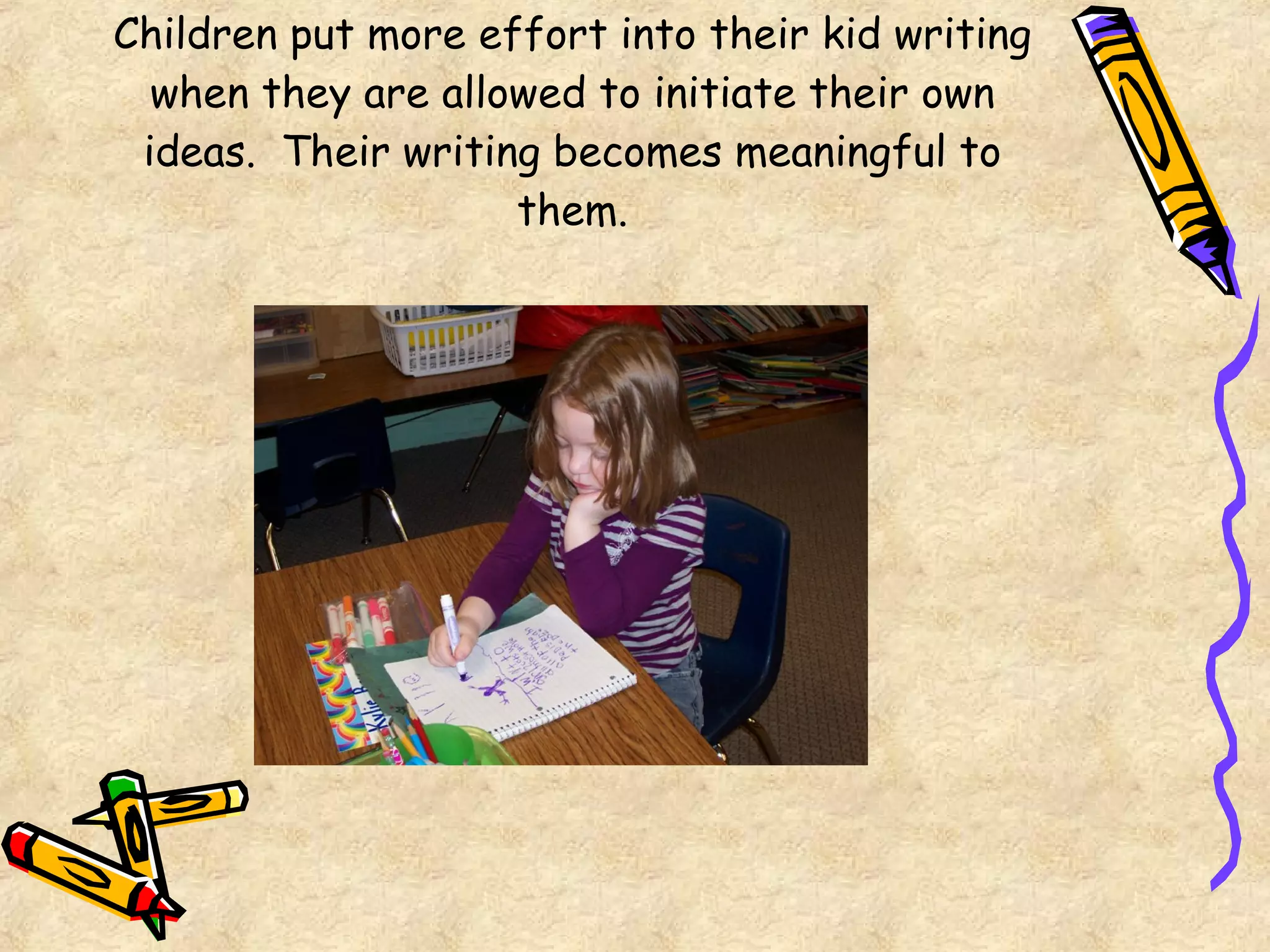 Emergent Writing In The Kindergarten Classroom[1] | PPT