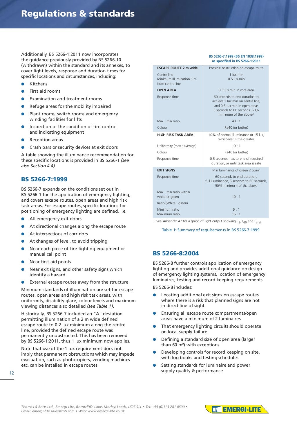 Emergi lite emergency lighting design guide