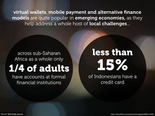 5 million
this Chinese New Year,
more than
people used WeChat to
purchase 20 million virtual
“Hongbao” (red envelopes
containing money)
in one 24 hour period
Thanks to clever campaigns, WeChat wallet usage is rising fast!
Source: TechInAsia
 