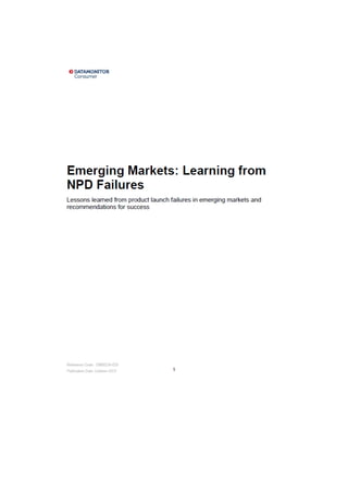 Emerging Markets: Learning from NPD Failures