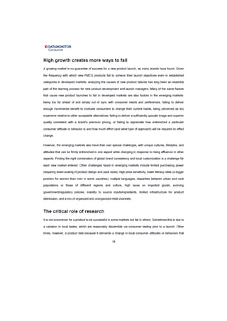 Emerging Markets: Learning from NPD Failures