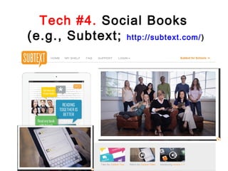 Tech #4. Social Books
(e.g., Subtext; http://subtext.com/ )

 