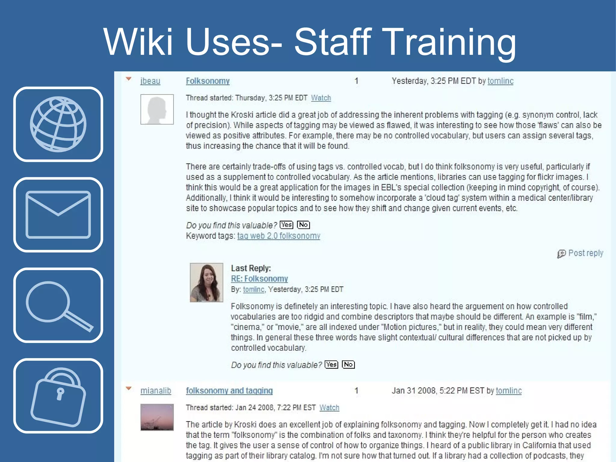 Wiki Uses- Staff Training 