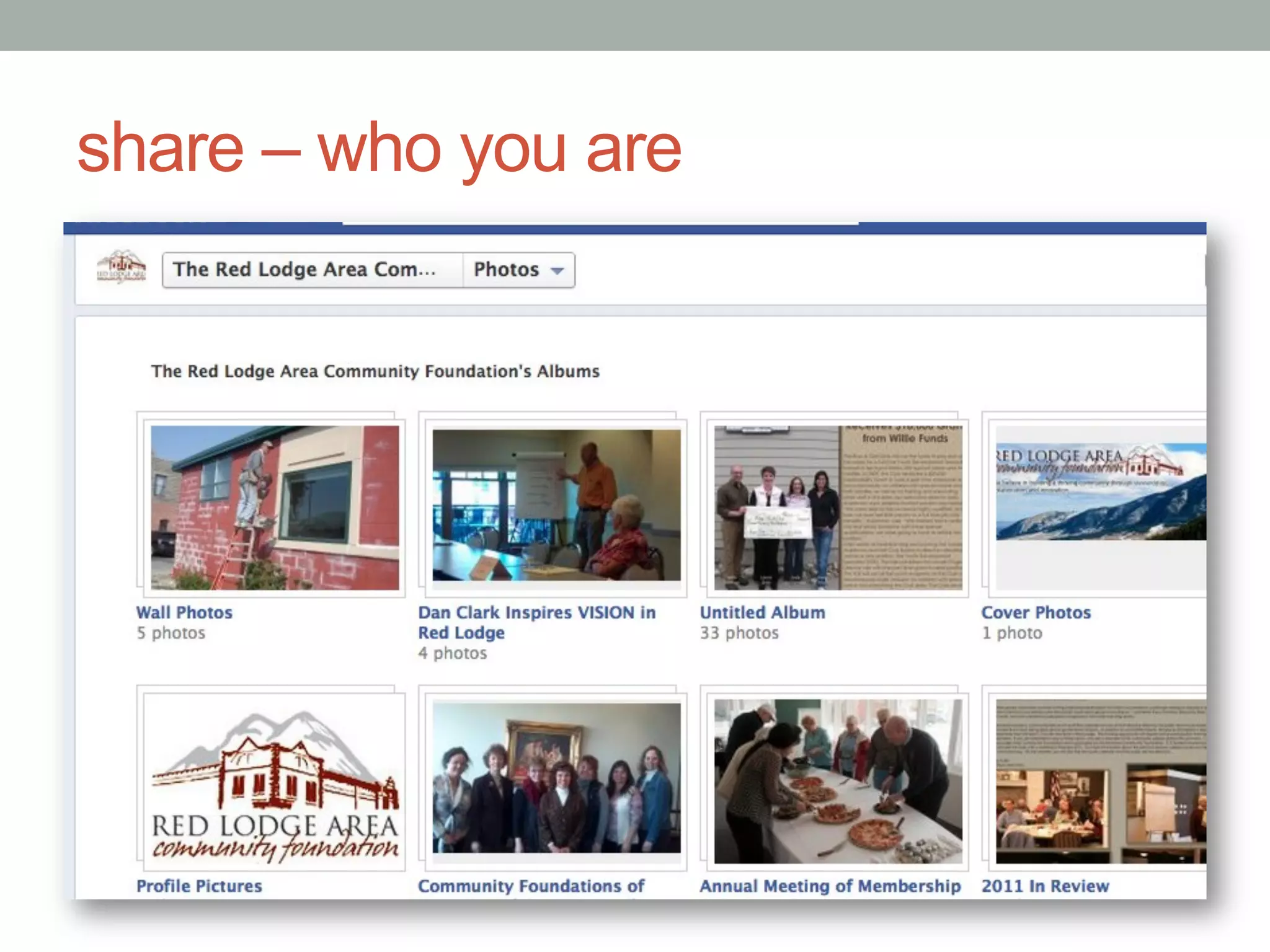 share – who you are