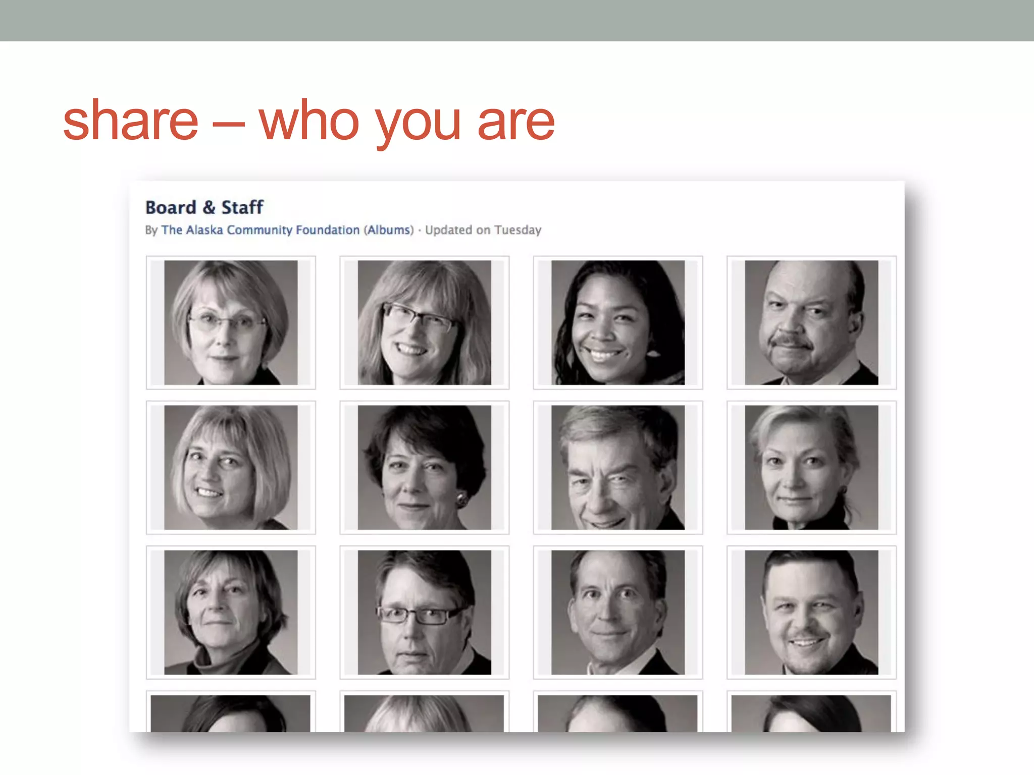 share – who you are