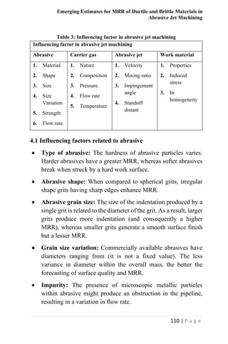 Mrr Form.pdf Emerging Estimates for MRR of Ductile and Brittle Materials in Abrasive ...