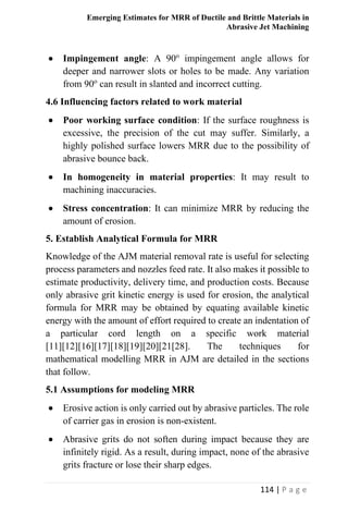 Mrr Form.pdf Emerging Estimates for MRR of Ductile and Brittle Materials in Abrasive ...