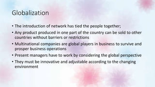 Emerging issues and challenges for management | PPTX