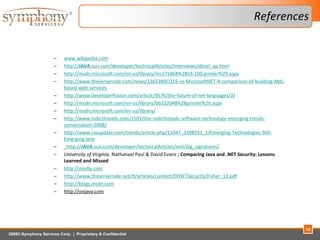 White paper - Emerging java and .net technology and critical trends