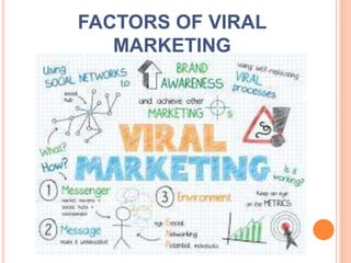 FACTORS OF VIRAL
MARKETING
 