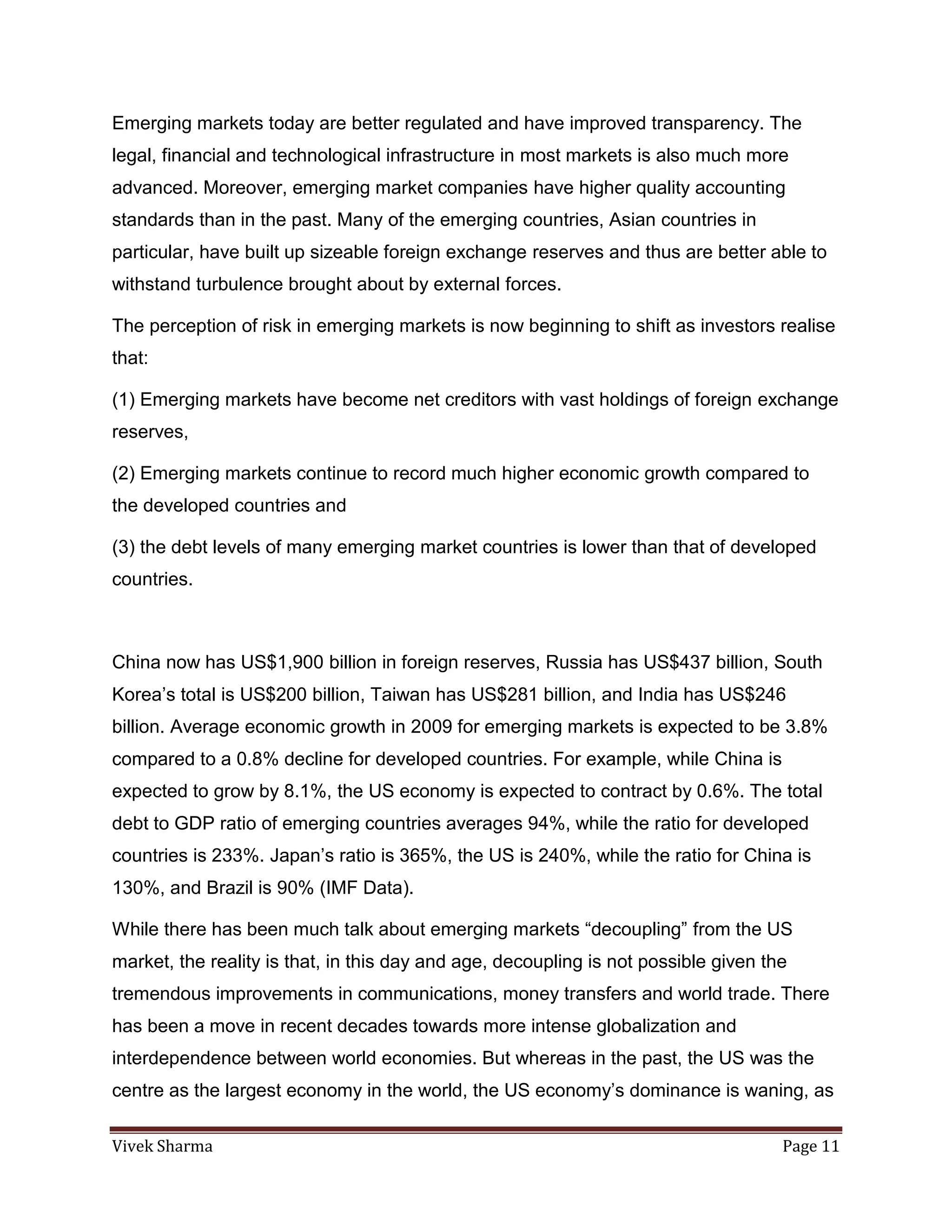 Emerging Markets Have The Really Decoupled From The Rest Of The World