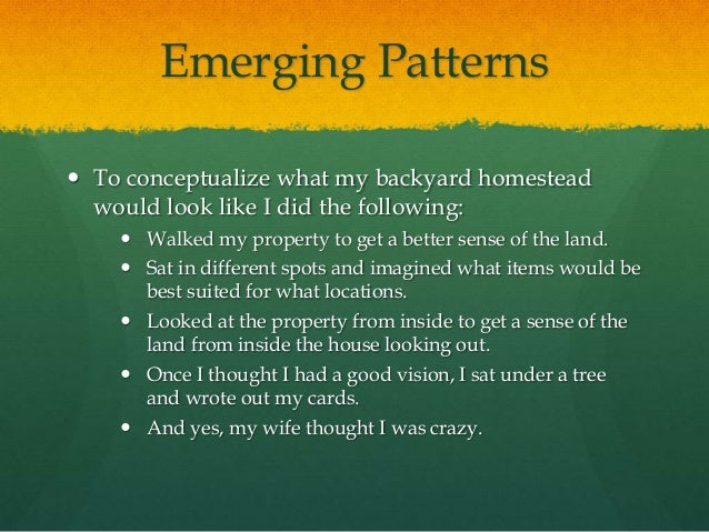 Emerging patterns