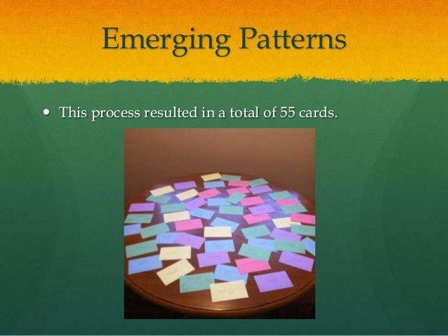Emerging patterns