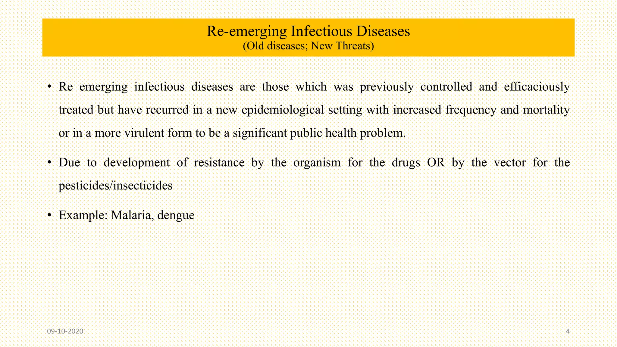 Emerging & re emerging infections | PPTX