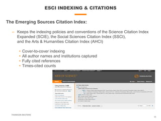 Emerging Sources Citation Index A New Edition Of Web Of Science