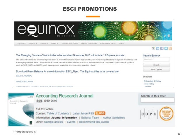 Emerging Sources Citation Index A New Edition of Web of