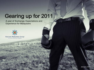 Gearing up for 2011
A year of Exchange, Expectations and
Experience for Malaysians




                                       January 2011
 