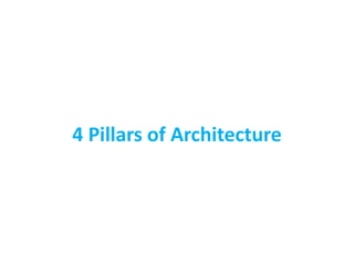 4 Pillars of Architecture
 