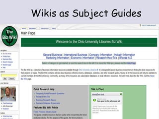 Wikis as Subject Guides 