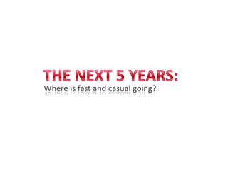 Where is fast and casual going?
 